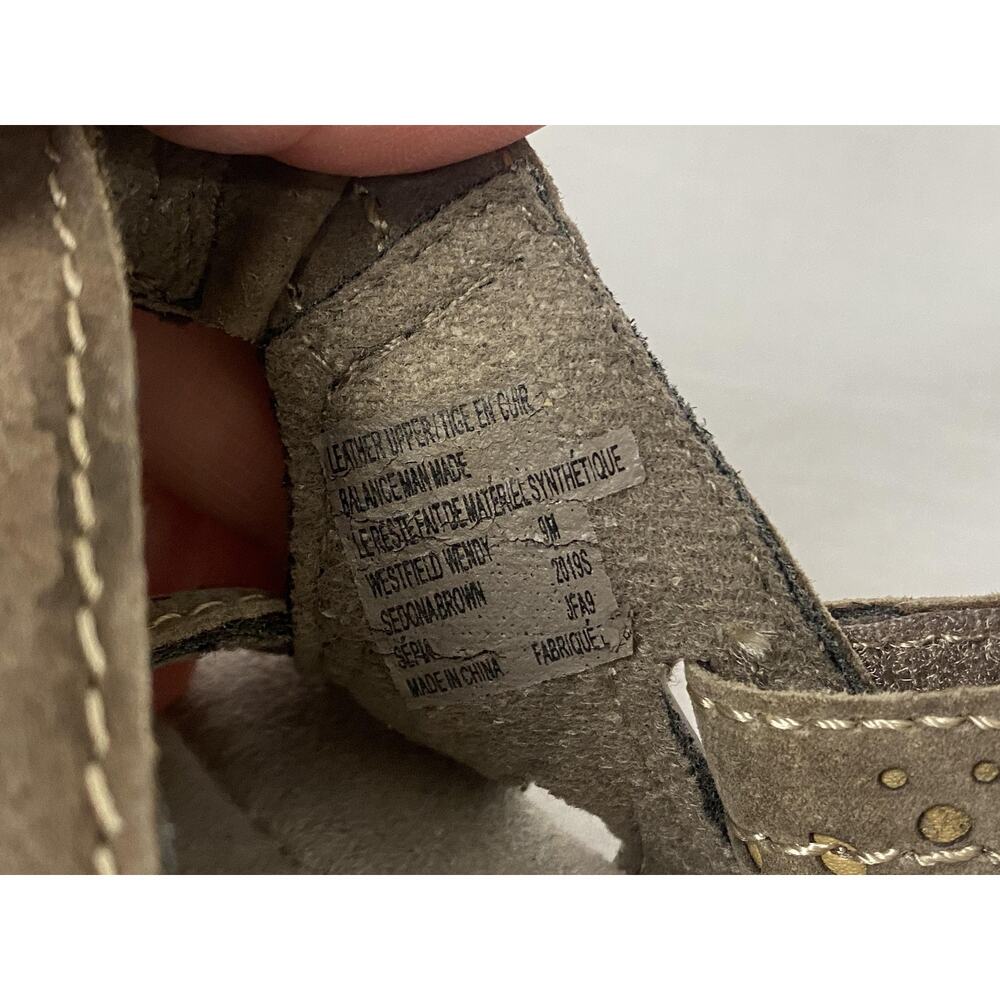 Earth Origins Sandal Women 9 Brown Suede Leather Strappy Westfield Wendy Granola - Picture 10 of 14